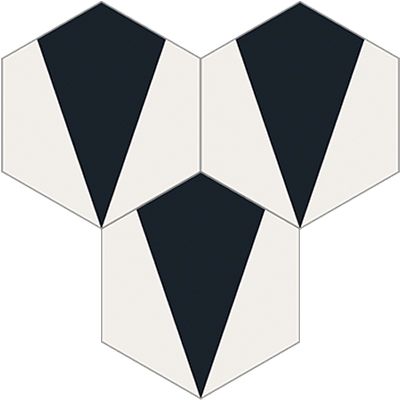 Hex D Cement Tile by Original Mission Tile