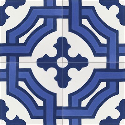 Monaco Azul 04 Cement Tile by Original Mission Tile