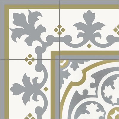 Queen Border Cement Tile by Original Mission Tile
