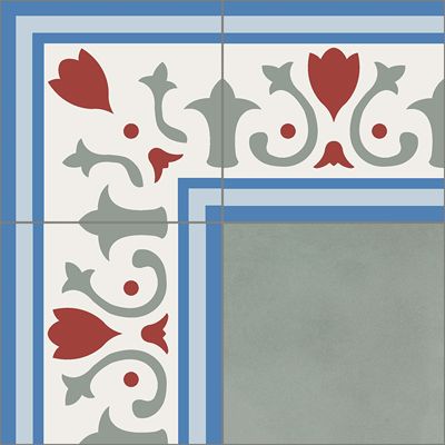 Roche Border Cement Tile by Original Mission Tile