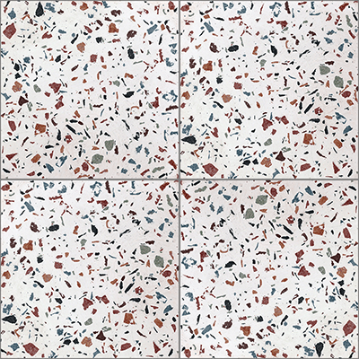 Ta-100 White Confetti Cement Tile by Original Mission Tile