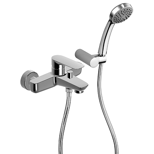 Nove Single Lever Bath-shower Mixer with Adjustable Shower Kit 09..105 by Paini spa Rubinetterie