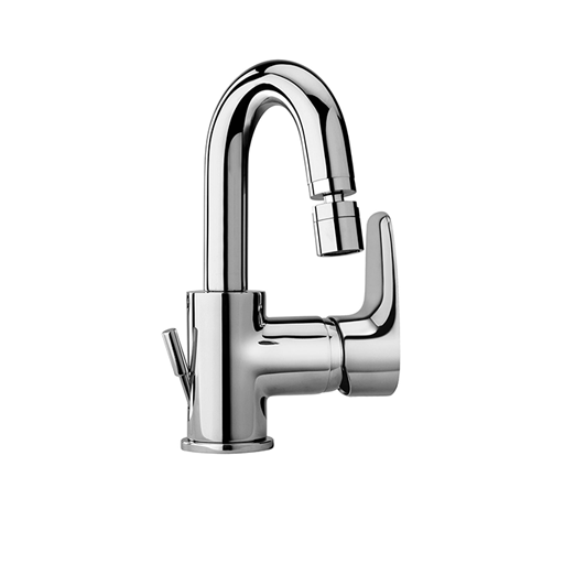 Parallel Single-lever Bidet Mixer with Swivel Tube Spout, 1”1/4 Pop-up Waste 47..251 by Paini spa Rubinetterie