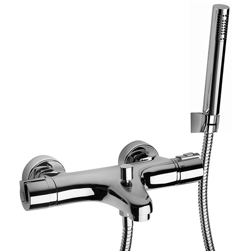 Arena Thermostatic Bath-shower Mixer with Fixed Shower Kit 92..100TH by Paini spa Rubinetterie