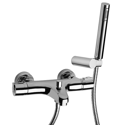 Arena Thermostatic Bath-shower Mixer with Adjustable Shower Kit 92..105TH by Paini spa Rubinetterie