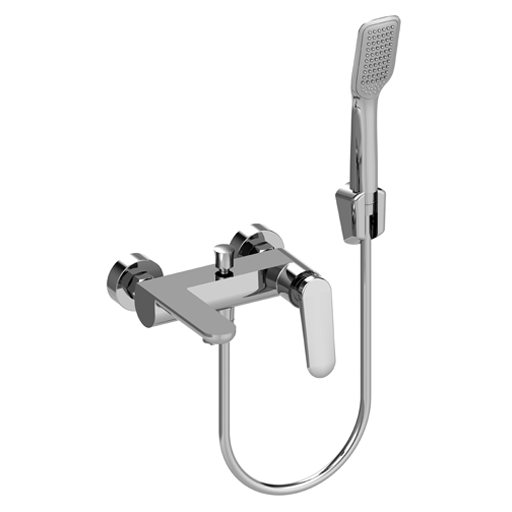 Stone Single Lever Bath-shower Mixer with Fixed Shower Kit 95..100 by Paini spa Rubinetterie