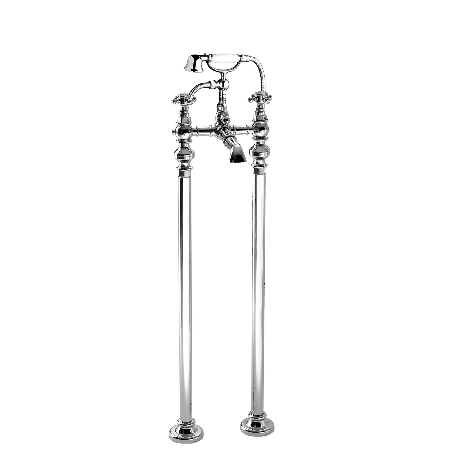 Adams Bath Group with Diverter, Integrated Shower Support, 1.5m Flexible Hose and Shower Head 521011 by PALAZZANI