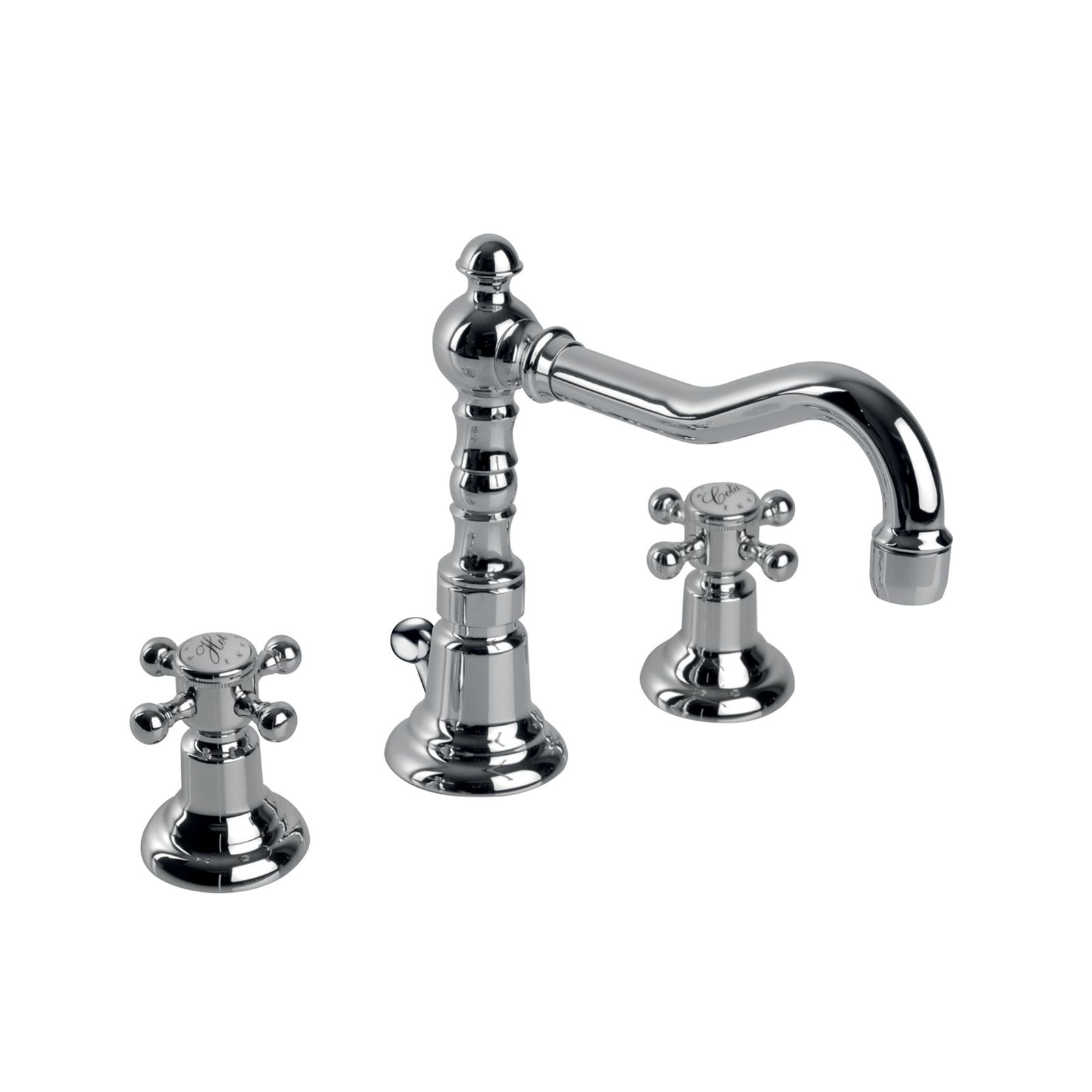 Adams 3-hole Washbasin Mixer with Swivel Spout and 1" 1/4 Drain 523050 by PALAZZANI