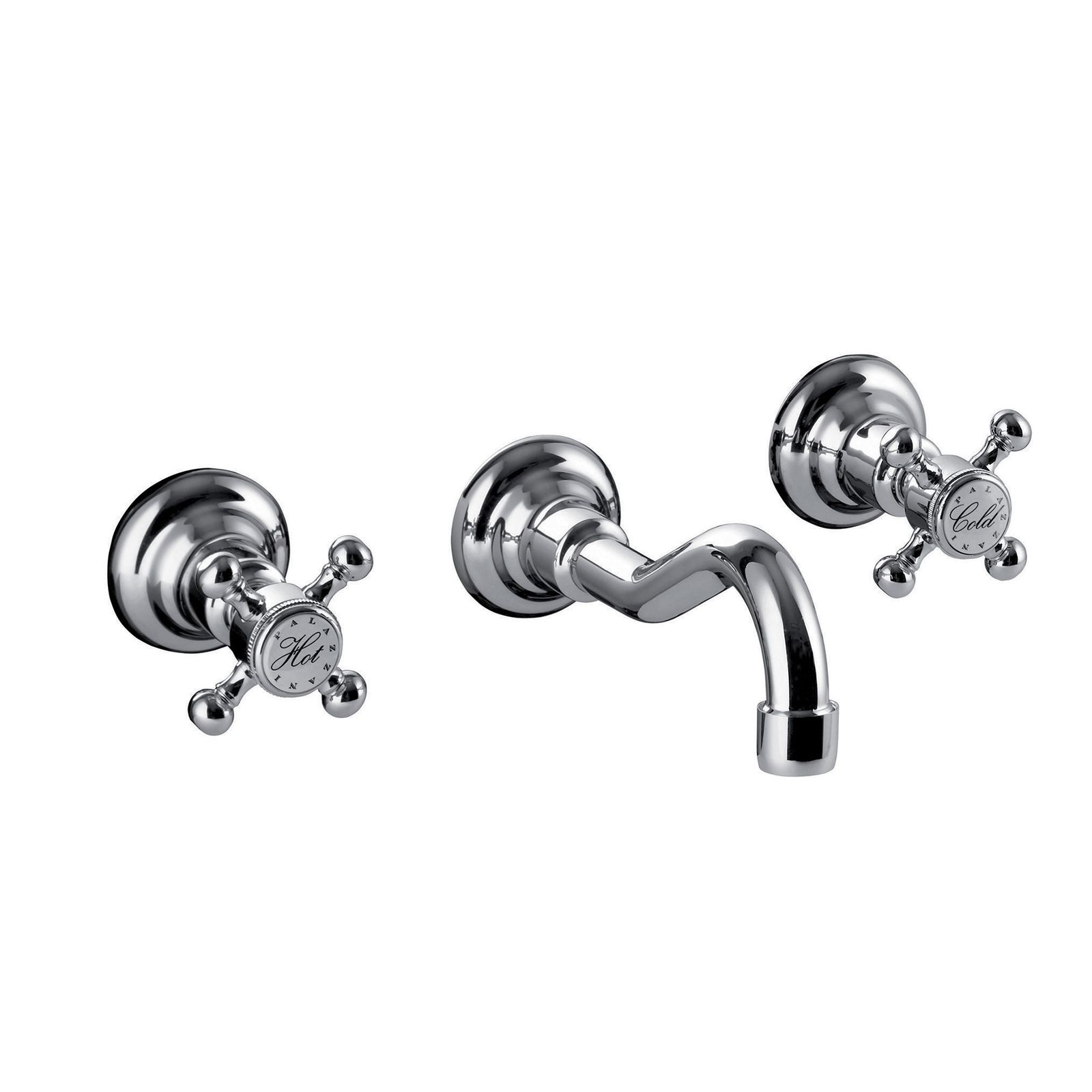Adams Only External Parts for 3-hole Wall-mounted Washbasin 523252 by PALAZZANI