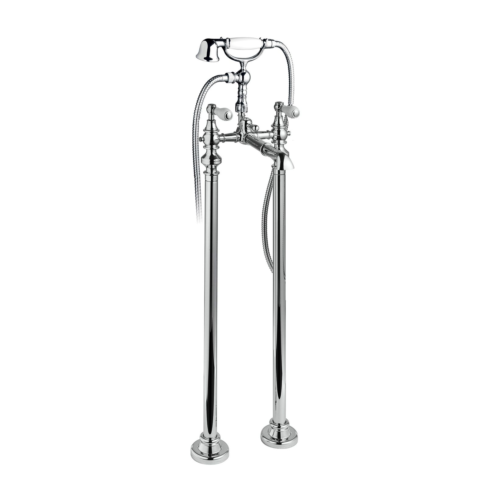Porter Bath Group with Diverter, Integrated Shower Support, 1.5m Flexible Hose and Shower Head 551011 by PALAZZANI