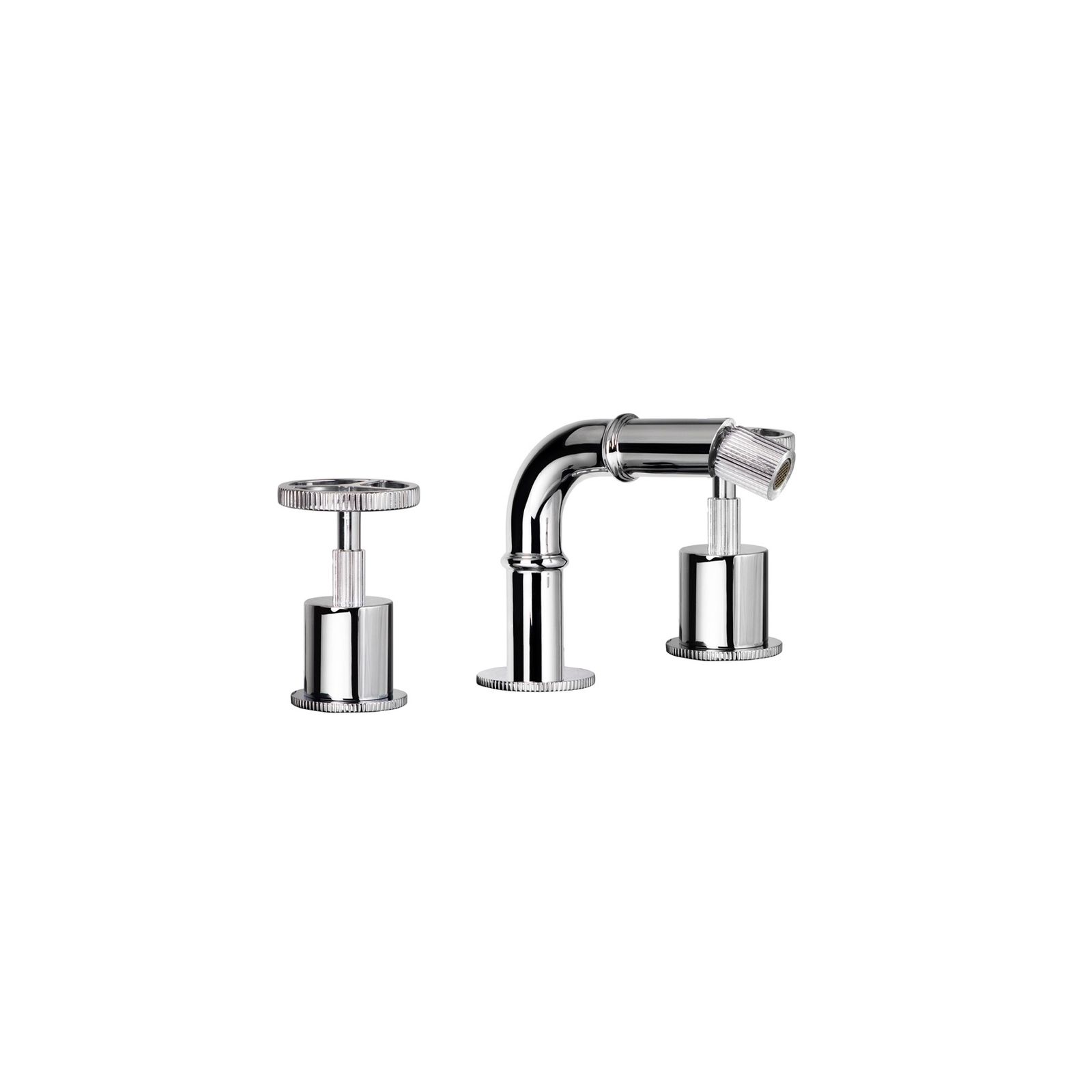 Industrial Job 3-hole Bidet Mixer with 1" 1/4 Click-clack Drain and Full-coverage Cap 784231 by PALAZZANI