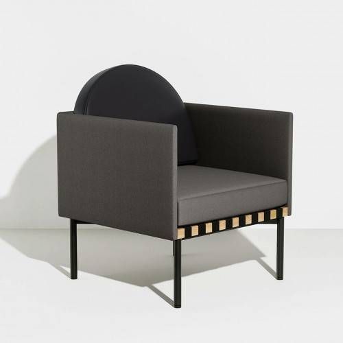 Grid Fauteuil with armrest - Grey/Black by Petite Friture