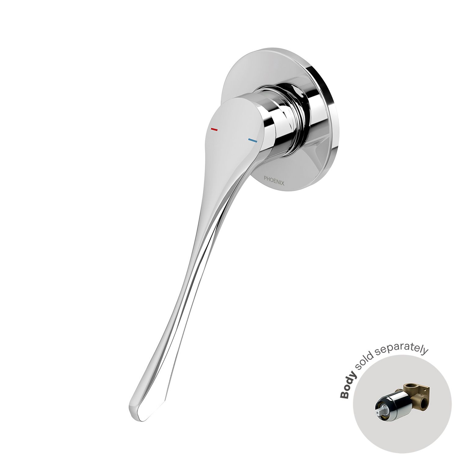 Ivy MKII Extended Handle Shower / Wall Mixer Trim Kit by Phoenix Tapware