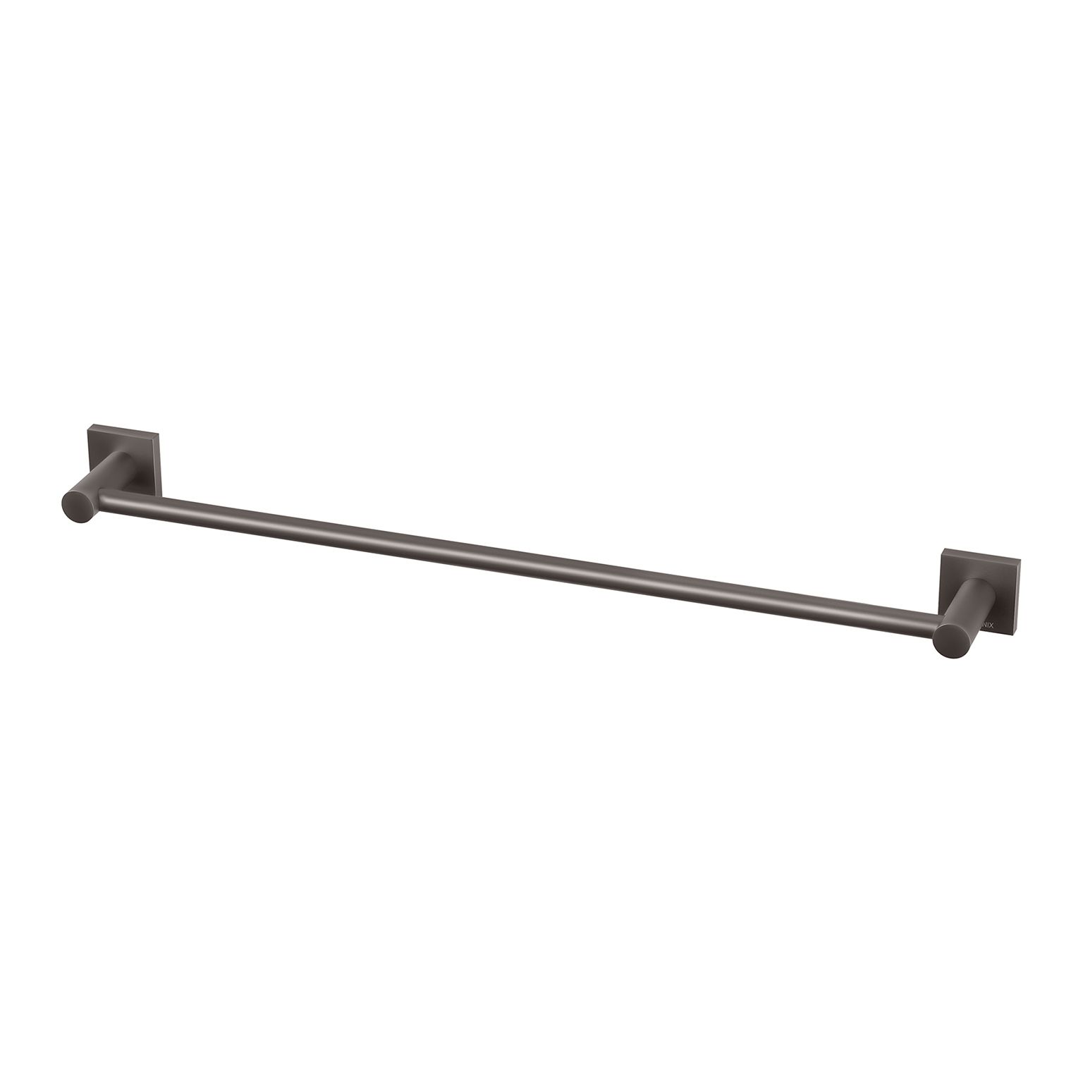 Radii Single Towel Rail 600mm Square Plate by Phoenix Tapware
