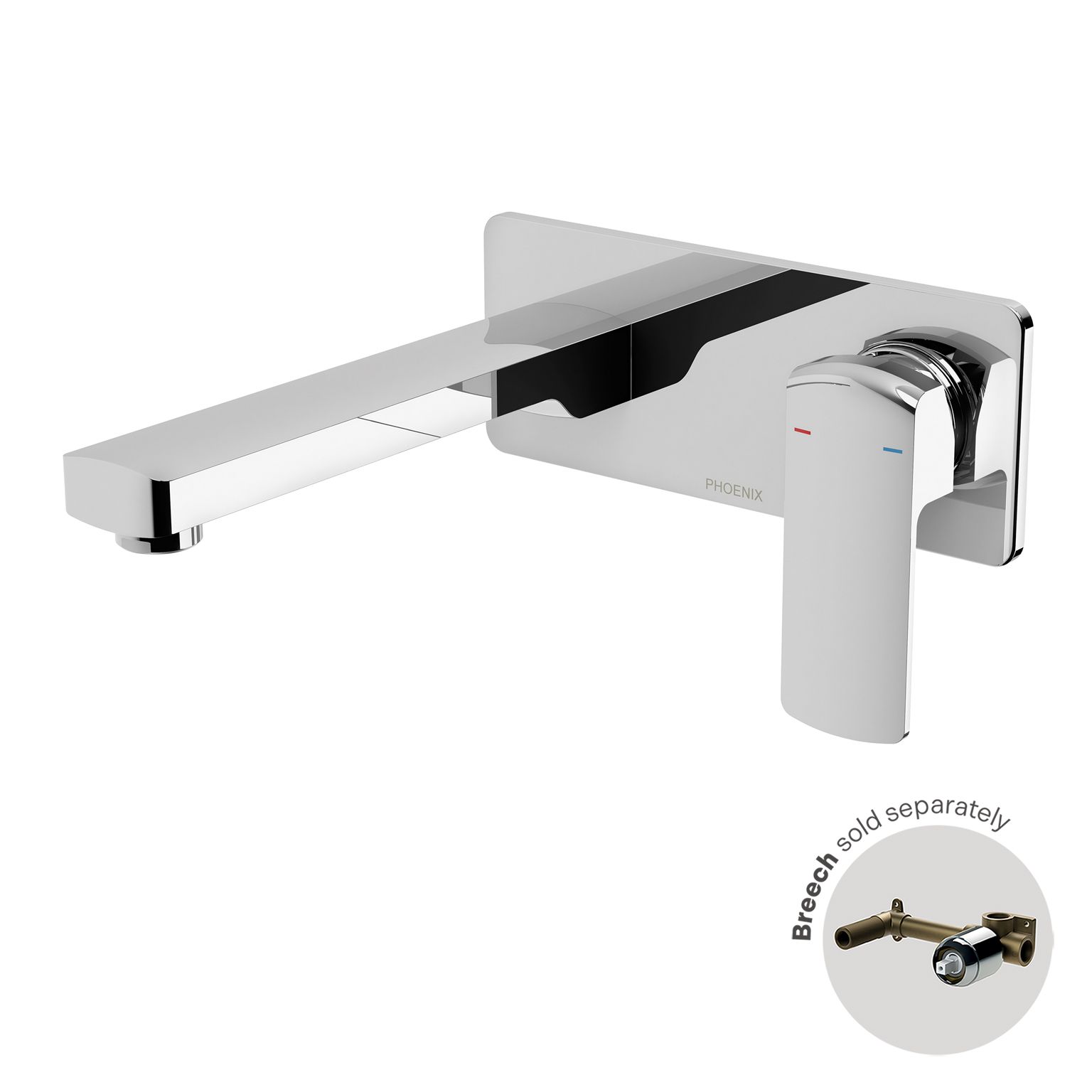 Teva Wall Basin / Bath Mixer Set 200mm (Trim Kit Only) - 6 Star - Lead Free by Phoenix Tapware