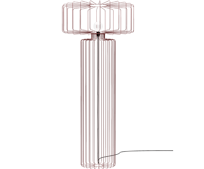 LEI lampada da terra in acciaio verniciato | PIPEDESIGN PURESHAPE by Pipedesign