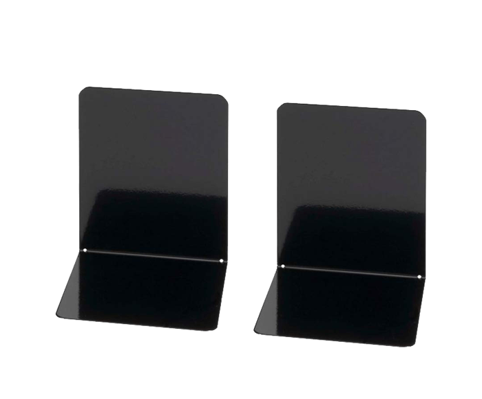 Metal Bookends powder coated black color. | PIPEDESIGN PURESHAPE by Pipedesign