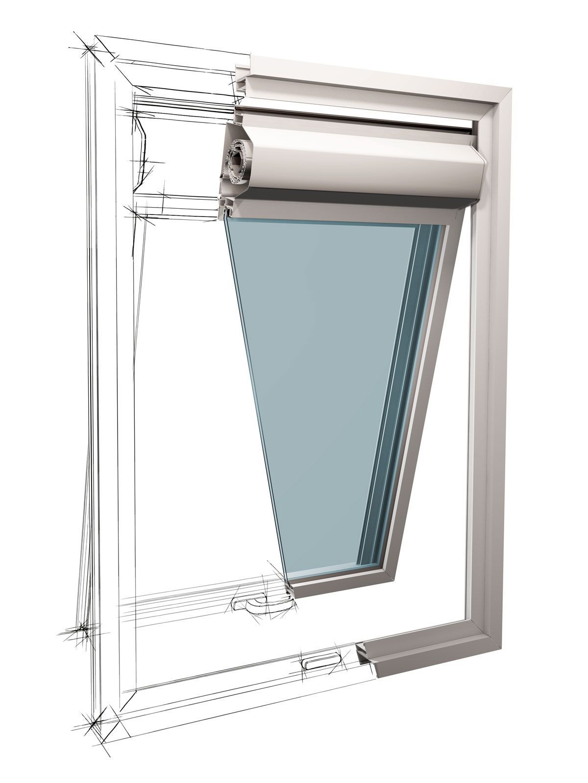 Finestra in Alluminio a Sporgere con tapparella by PIVA GROUP
