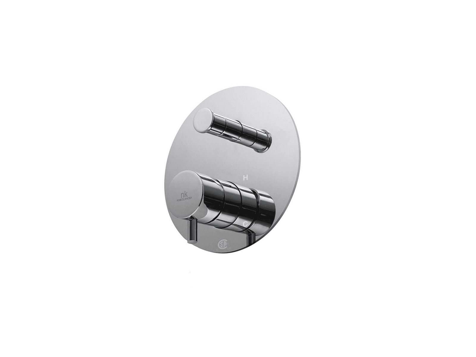 Basin Mixer Rondo External Side Inv. Silver Chrome by Porcelanosa