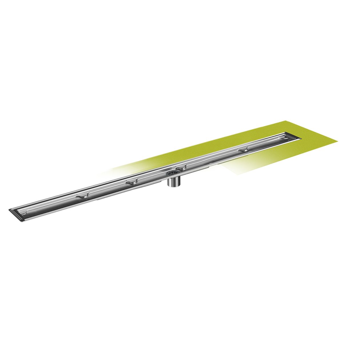 Showertec Linear, linear drain with vertical central drain, or off-set drain by Profilitec