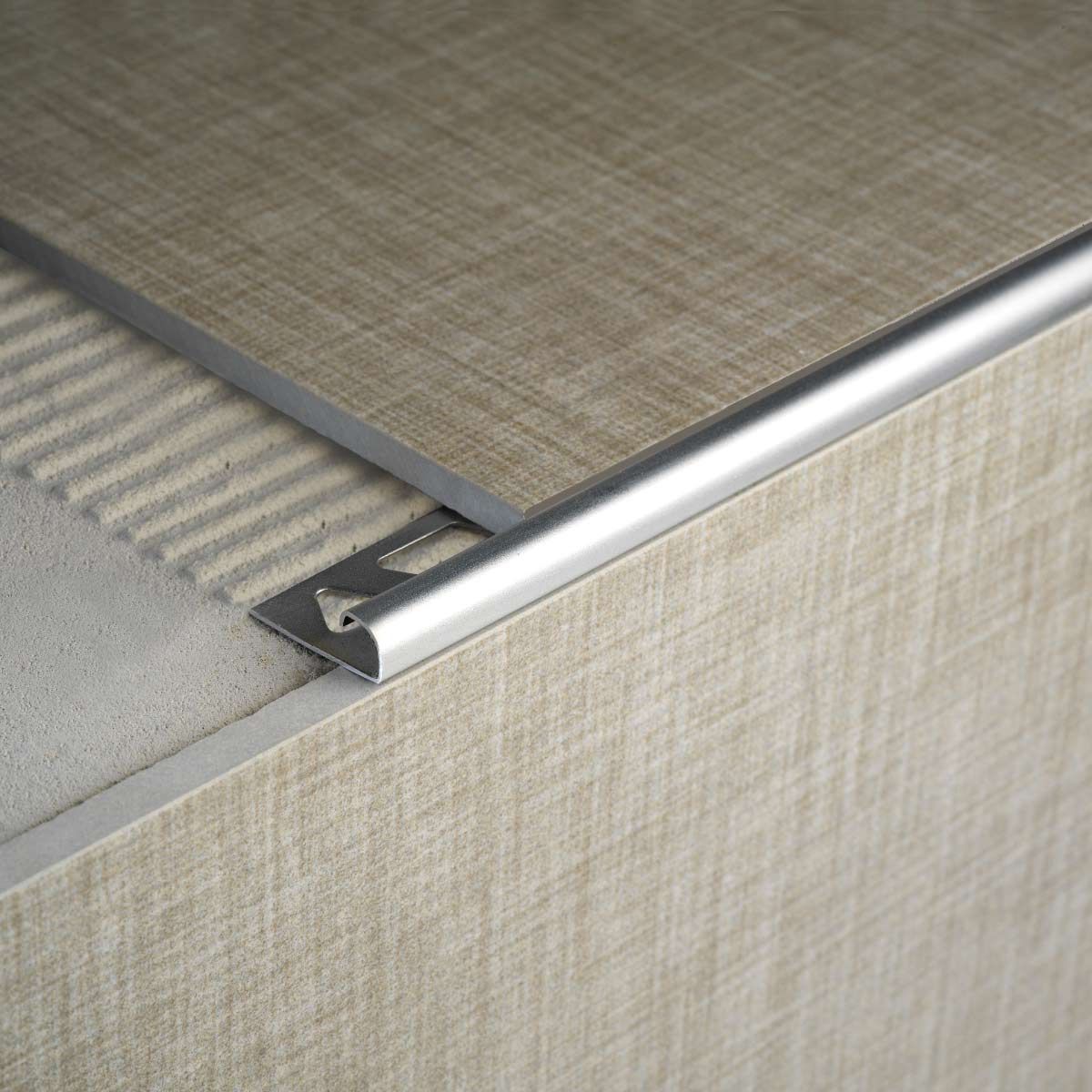 ROUNDJOLLY RJ rounded stair nosing trims for tiles by Profilitec