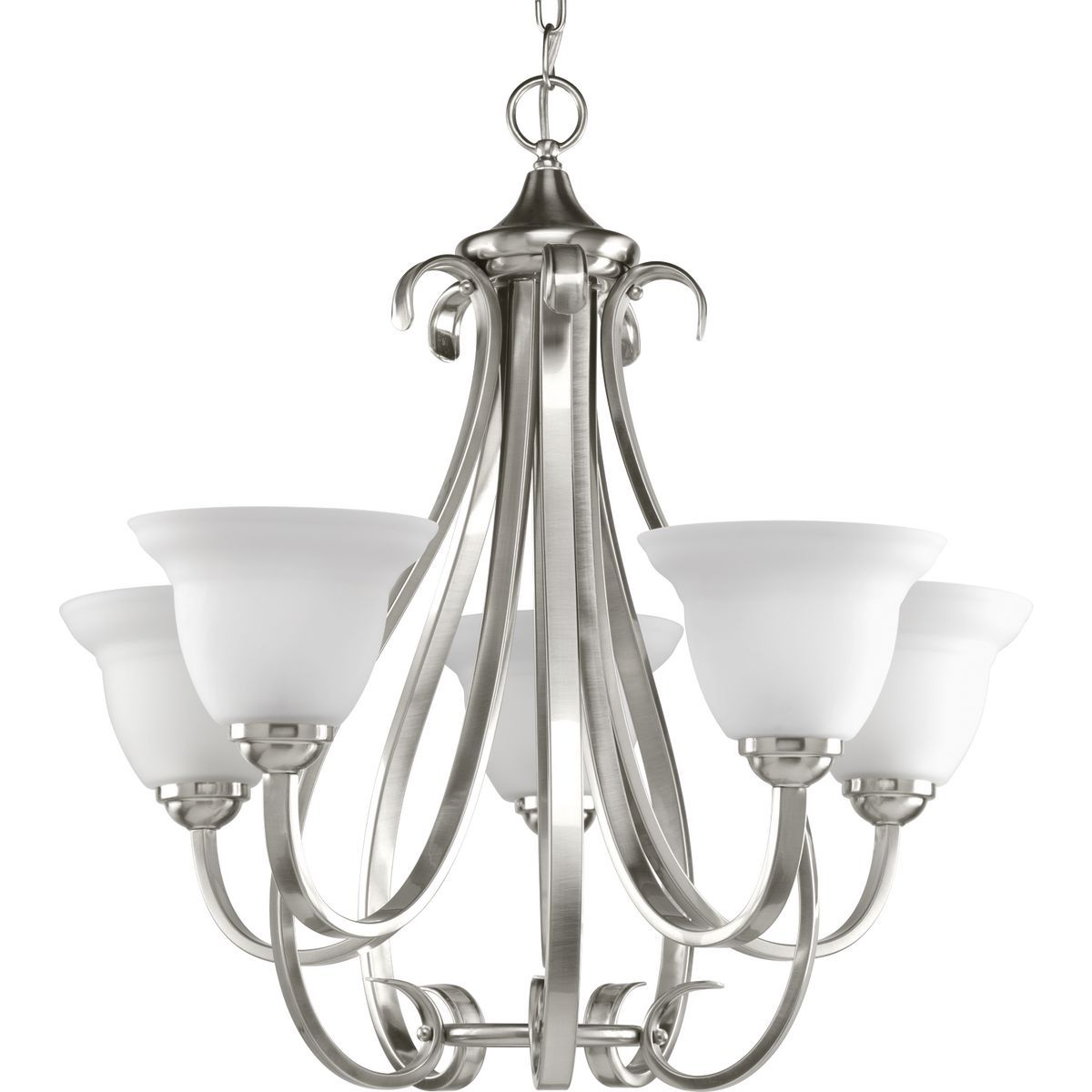Torino Collection Five-Light Etched Glass Chandelier Light by Progress Lighting