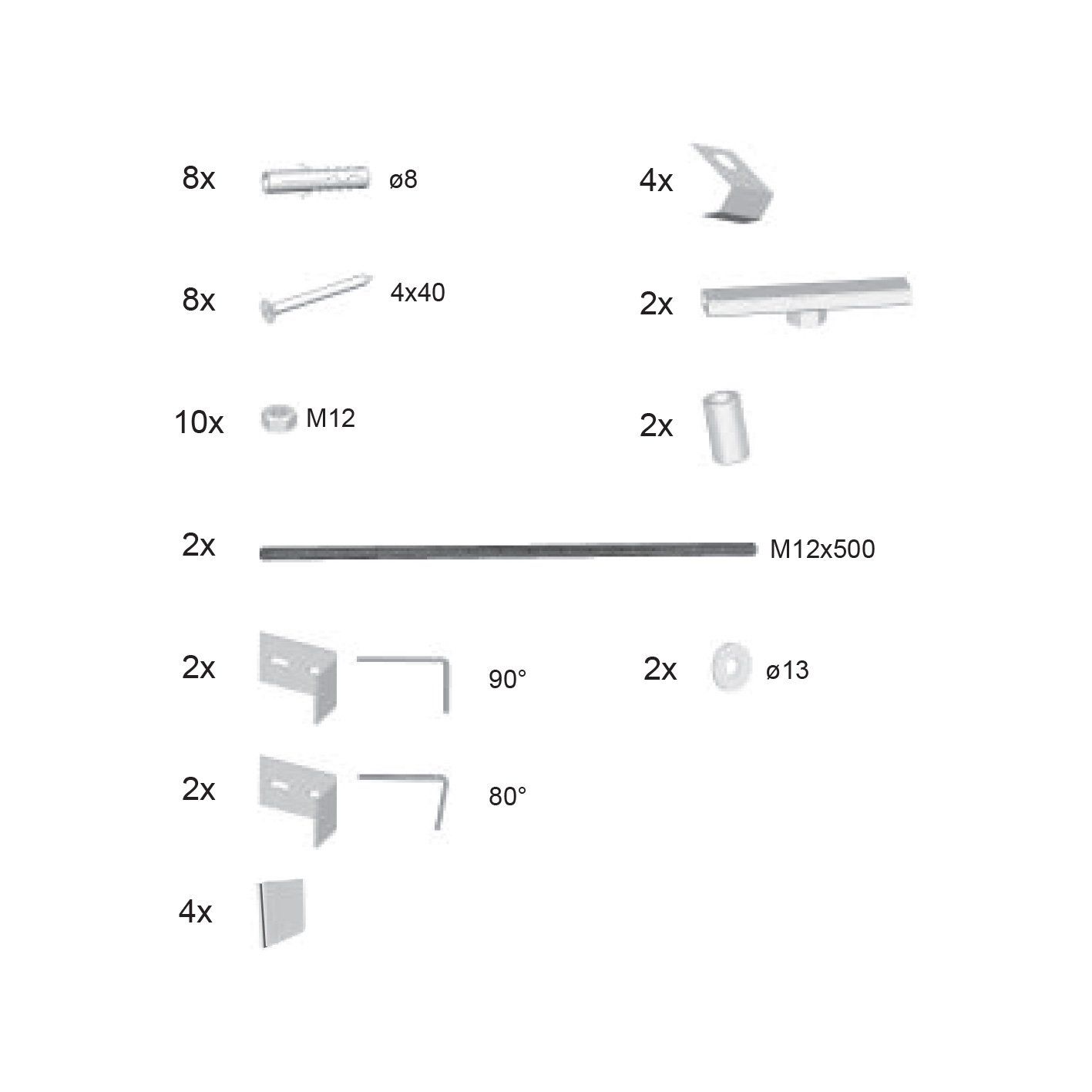 10°, BeHappy II, Chrome Panelkit by Ravak