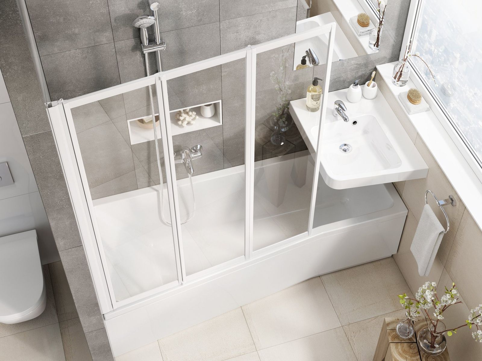 BeHappy II Bathtub 160x75 R, snowwhite by Ravak