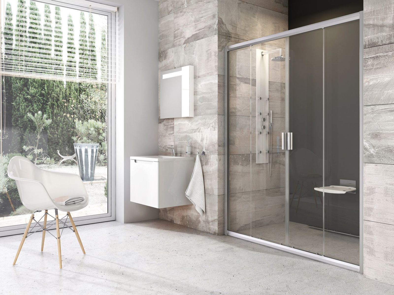 BLDP4-130, satin+transparent by Ravak