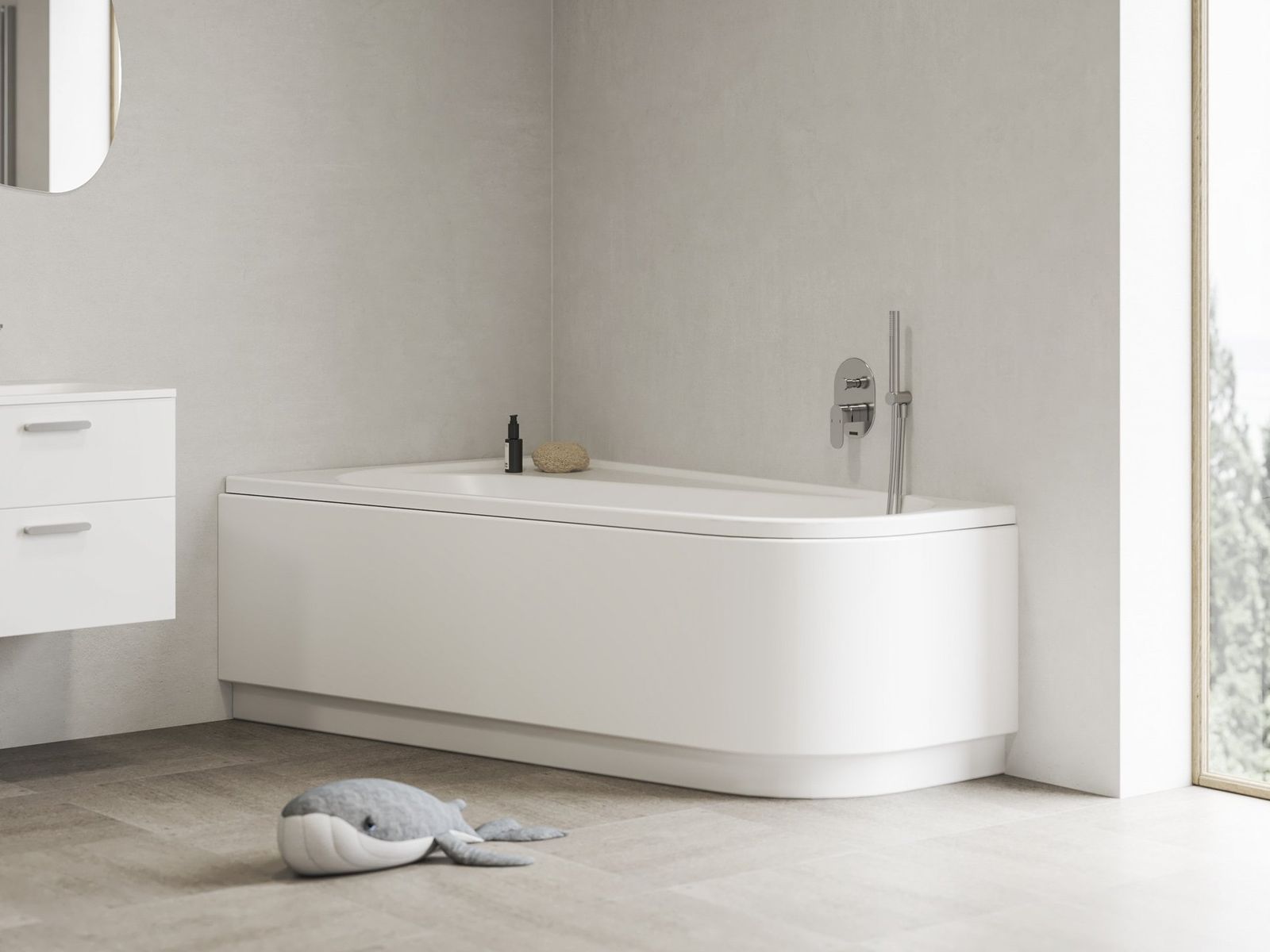 Chrome Bathtub 170x105 L by Ravak