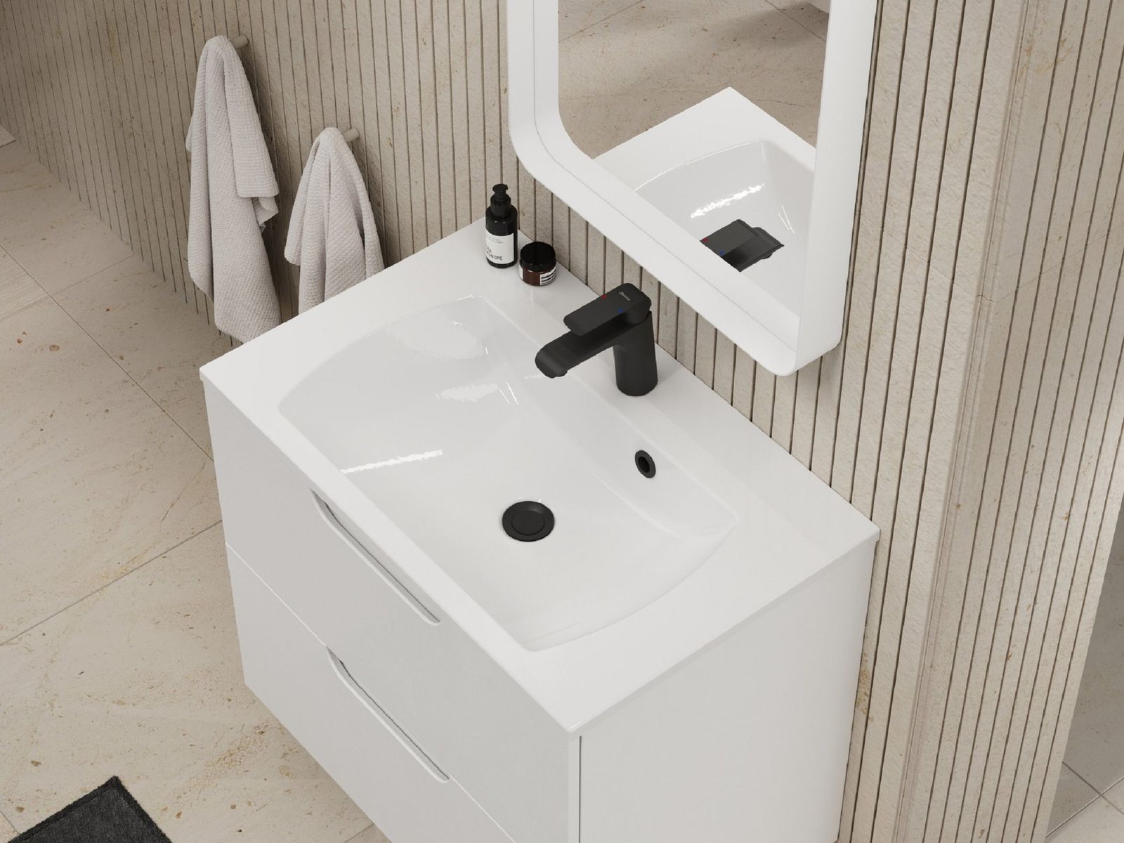 Classic Slim 70 Washbasin, with Hole by Ravak