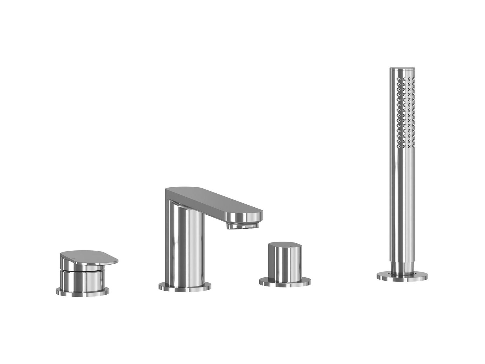 CR II 026.00CR Deck-Mounted Four-Hole Bathtub Tap, with Shower Set, chrome by Ravak