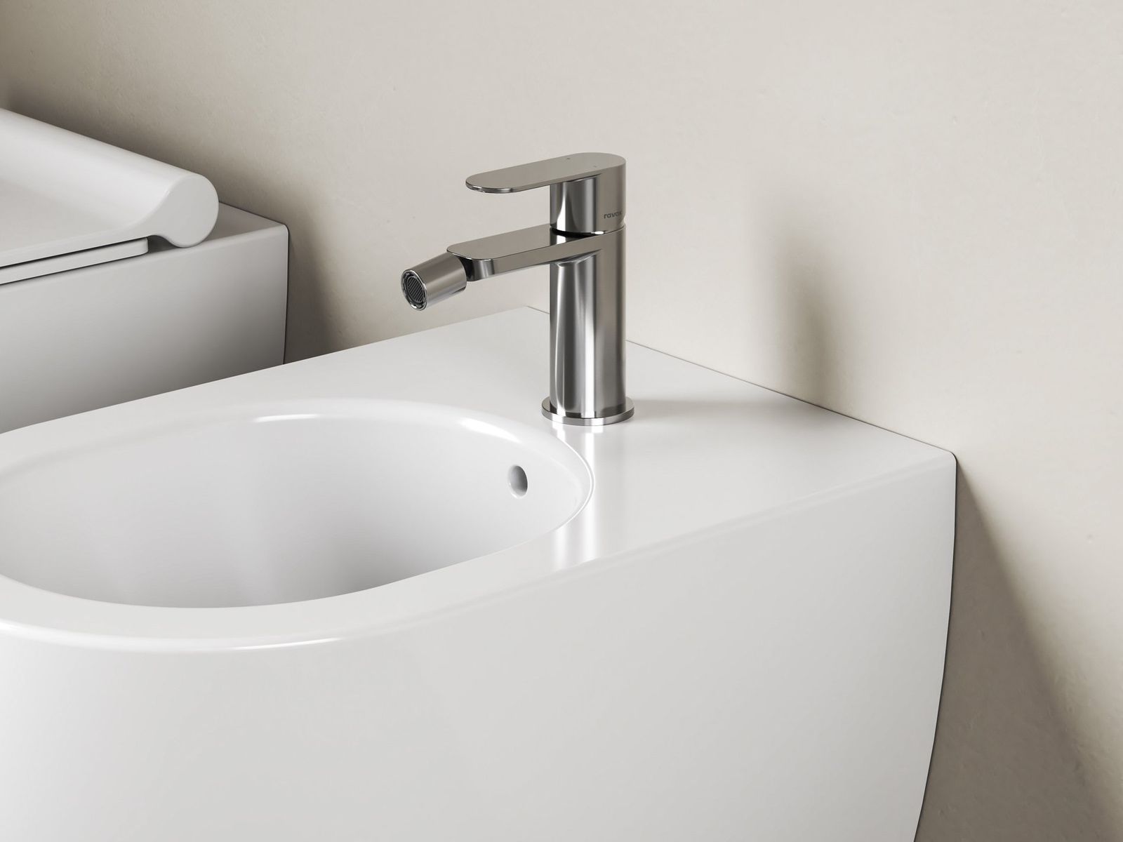 CR II 056.00CR Deck-Mounted Bidet Tap, without Pop-Up Waste, 135 mm, chrome by Ravak