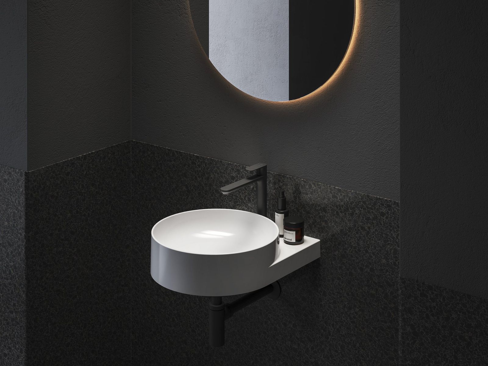 EL 014.20BLM Washbasin Tap, without Pop-Up Waste, 220 mm, Black Matt by Ravak