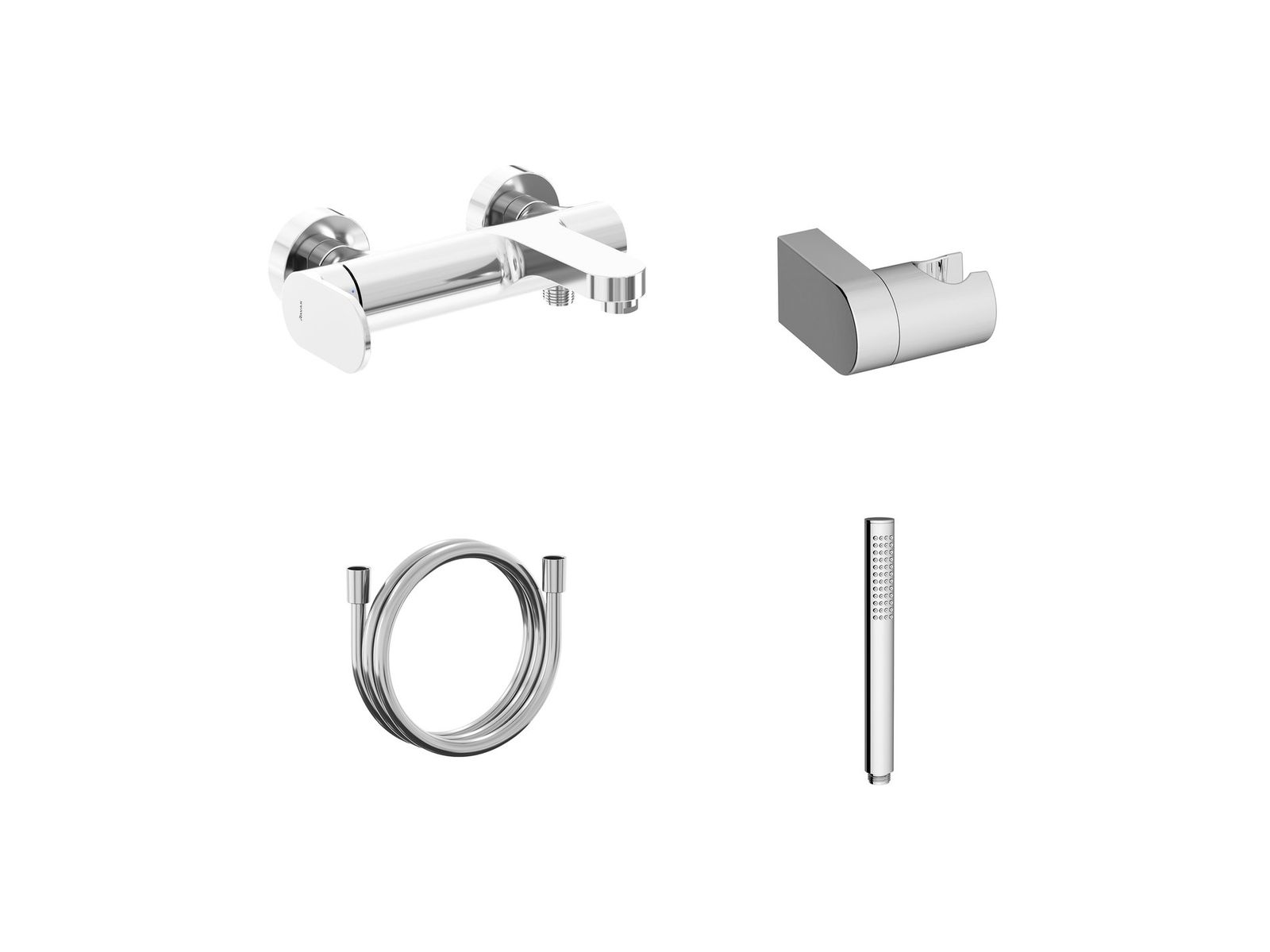 EL 022.00CR.+S Wall-Mounted Bathtub Tap with Shower Set, chrome by Ravak