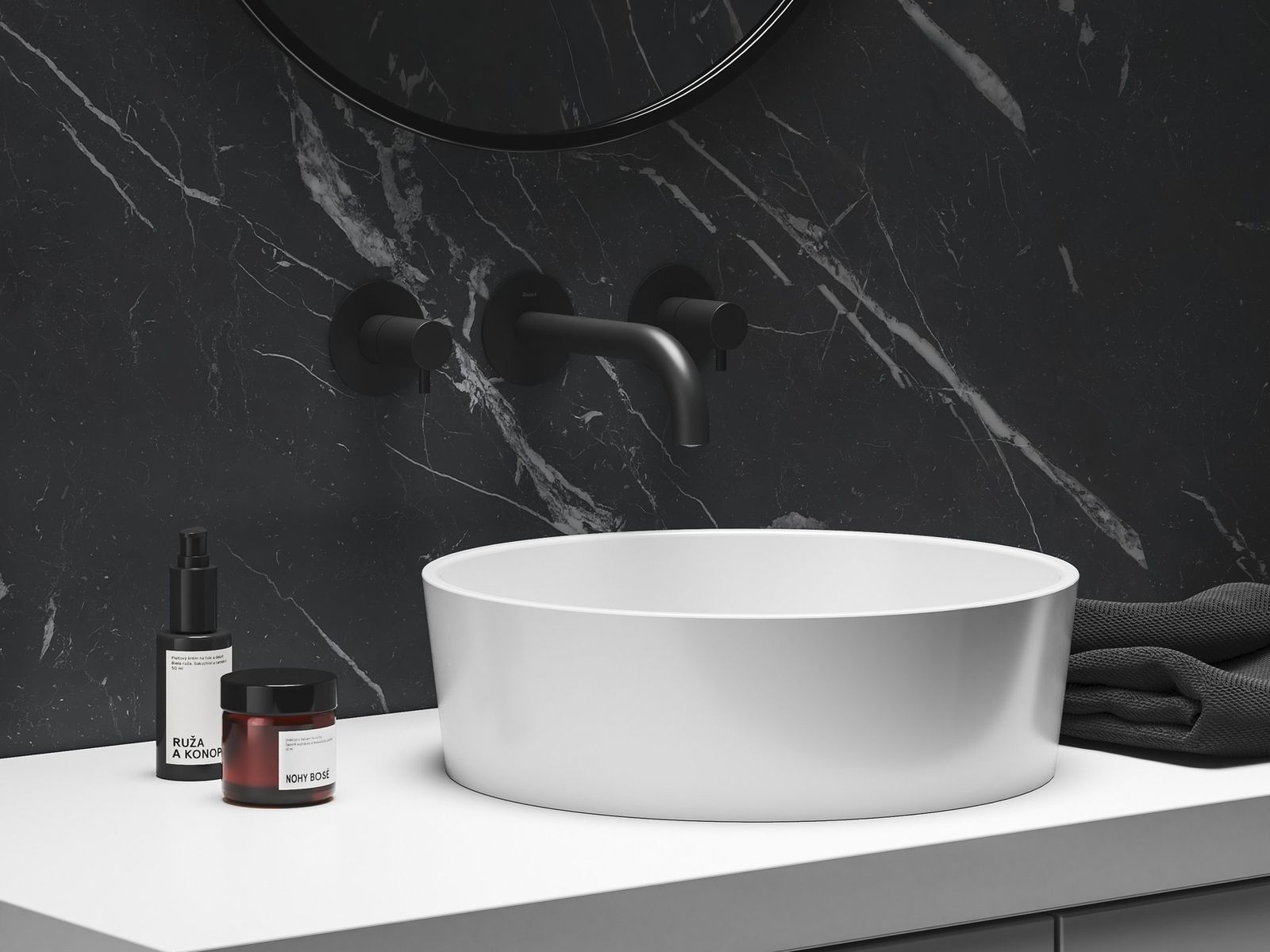 ES 019.20BLM.O1 Concealed Washbasin Tap, with Basic Unit, Black Matt by Ravak