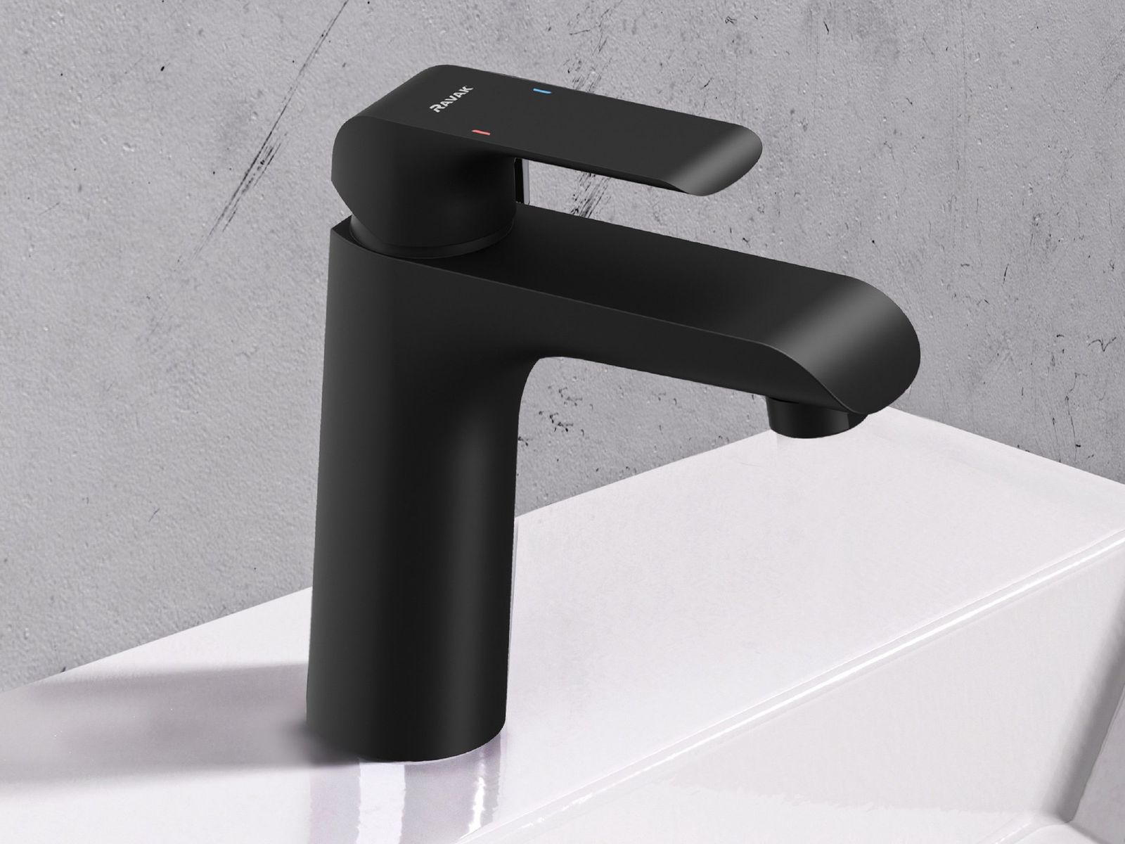FL 014.20BLM Washbasin Tap, without Pop-Up Waste, 151 mm, matt black by Ravak