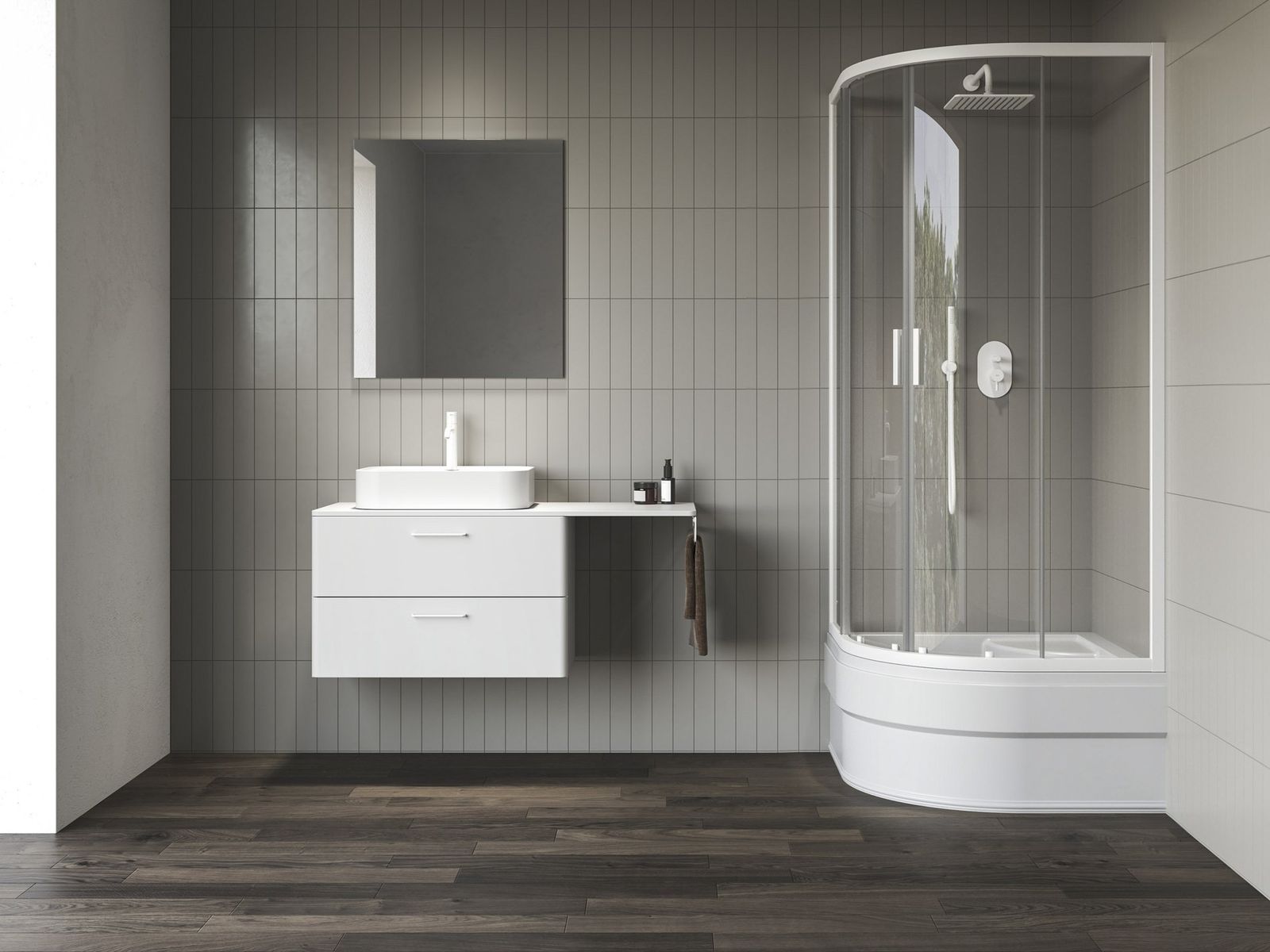 NBLCP4 Sabina 80x80, matt white+transparent by Ravak