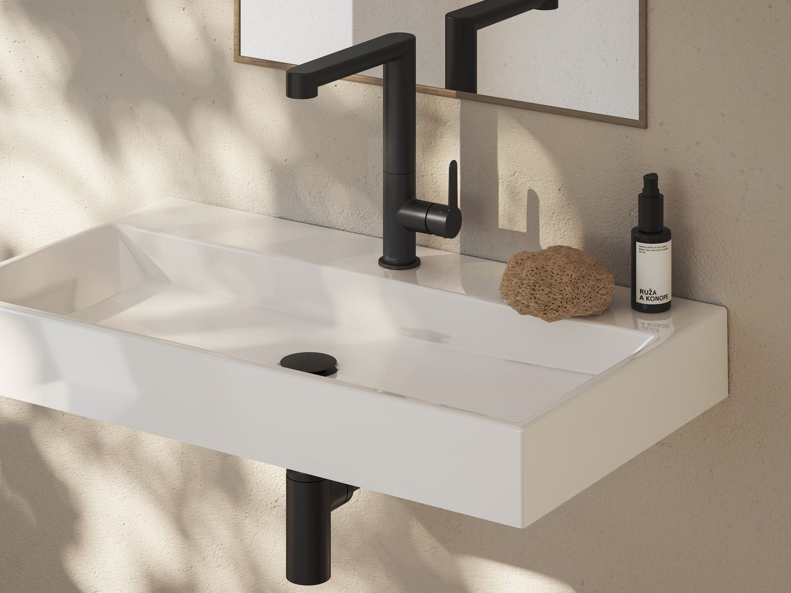 PU 016.00BLM Washbasin/Sink Tap, 269 mm, matt black by Ravak