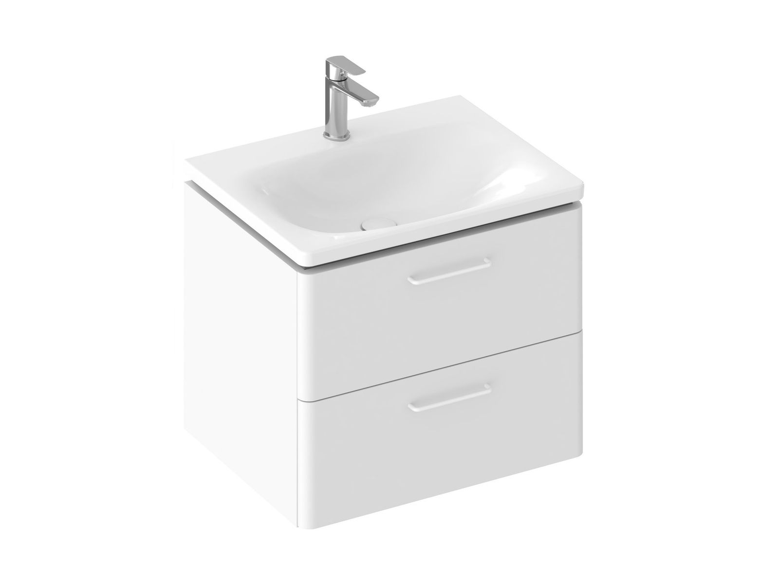 SD Balance II 60 Cabinet under Washbasin, white + Handle (2 pcs), white by Ravak