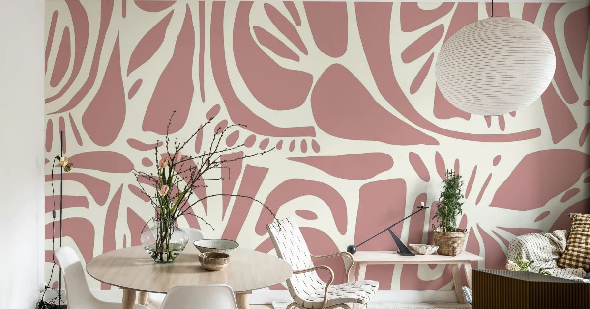 Abstract Forms, Soft Pink by Rebel Walls