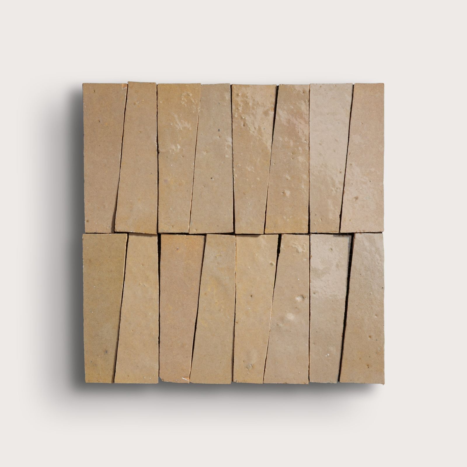 Glazed Clay 1x4 Trapezoid Mosaic Zellige Tile by Riad Tile