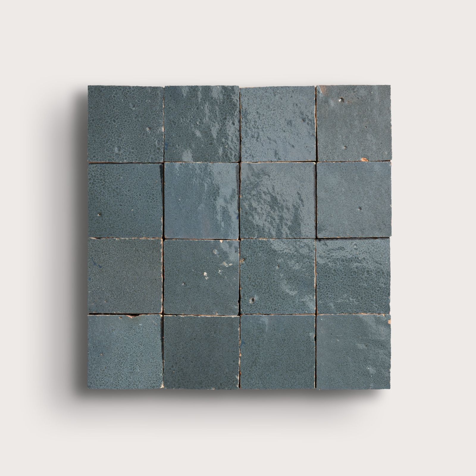 Steel Grey 2x2 Mosaic Zellige Tile by Riad Tile