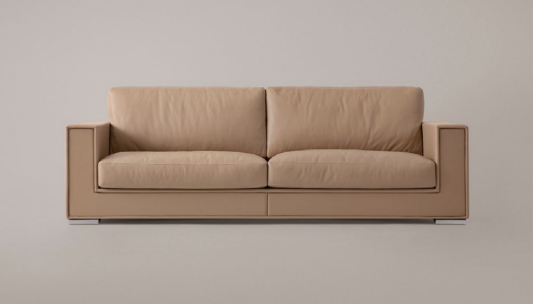 Forrest modern designer sofa in leather or fabric by Rivolta