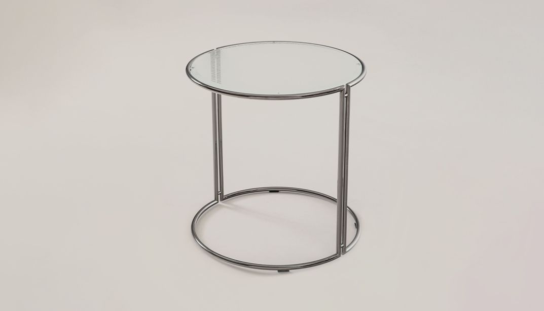 Tavolino Bridge in metallo e vetro – Design minimale e versatile by Rivolta