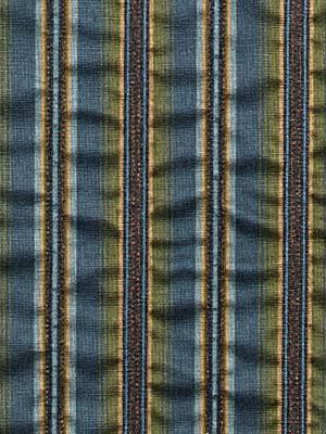 Azure Striped Upholstery Fabric - Armchairs & Furniture by Robert Allen