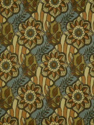Botanical Print Fabric - Upholstery & Curtains by Robert Allen