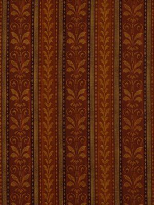 Ellis Claret Botanical Stripe Print Fabric by Robert Allen