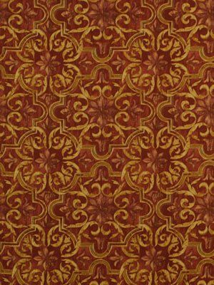 Red Chevron Print Fabric - Upholstery & Decor by Robert Allen
