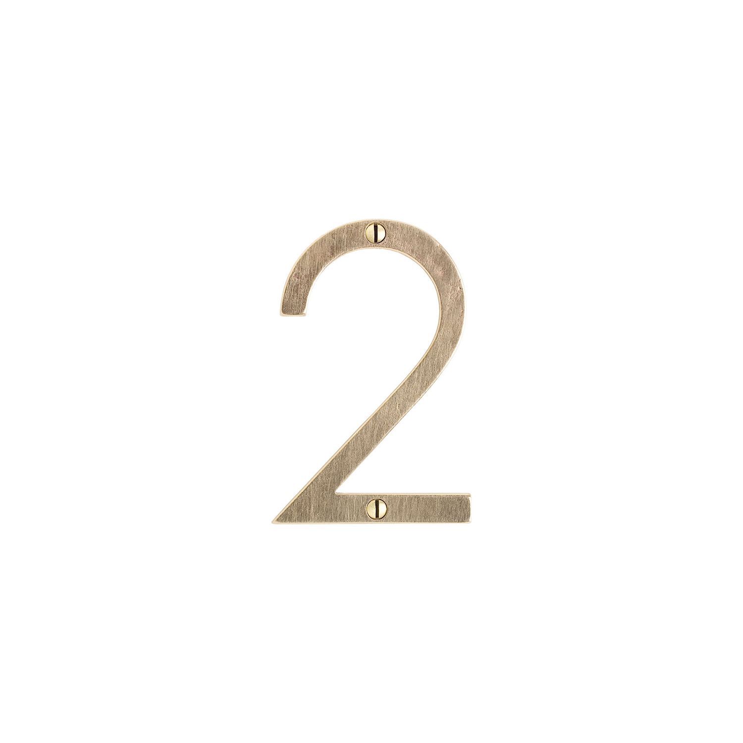 6" House Number - Century Gothic - "2" by Rocky Mountain Hardware